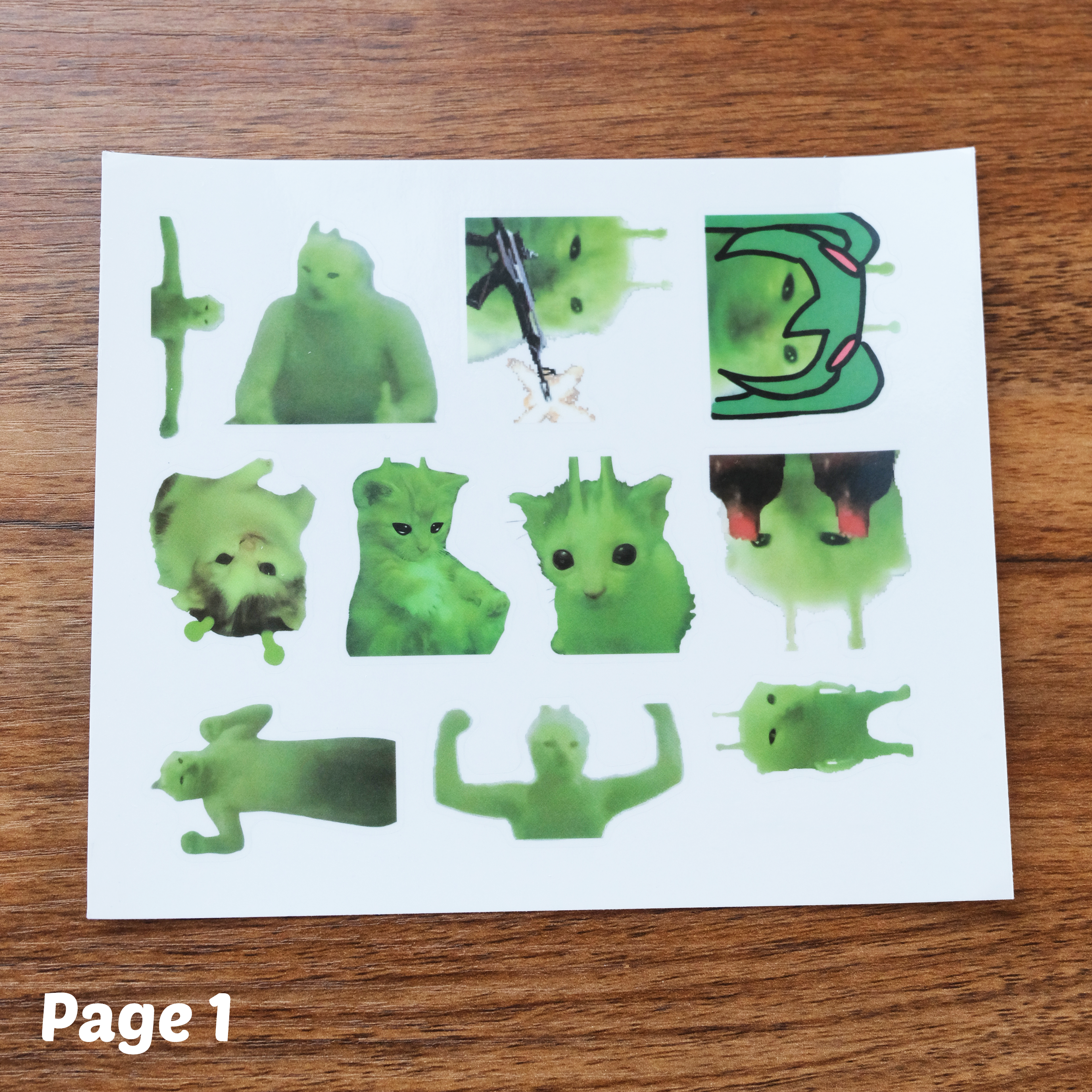 66 Piece Alien Cat Stickers Pack